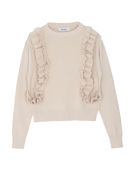 【sc】ラッフルフリルハイネックニット