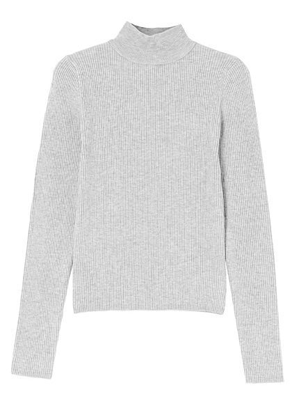 【FEMININE】fitリブタートル