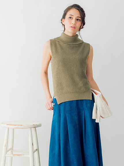 【DUO】 タートルネックニットベスト