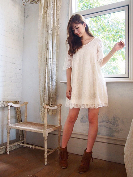 【BSC】 コードレースフレアワンピース