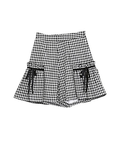 ギンガム×リボンショートパンツ