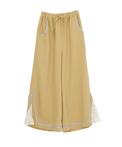 チュールちらりワイドパンツ