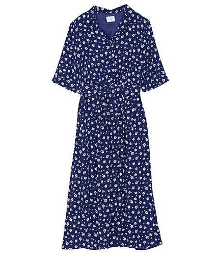 ジョーゼットシャツマキシワンピース