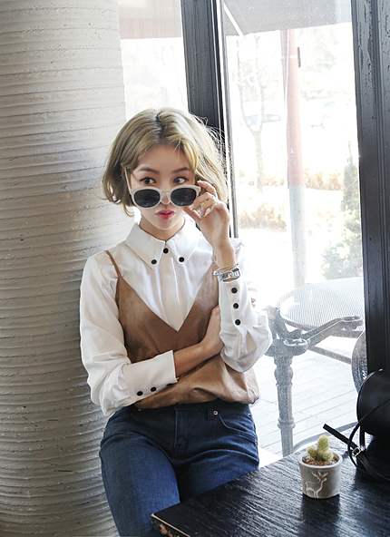 スエード調Vネックキャミソール・全3色・t43520