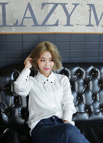 配色ボタンポイントブラウス・全2色・b43515