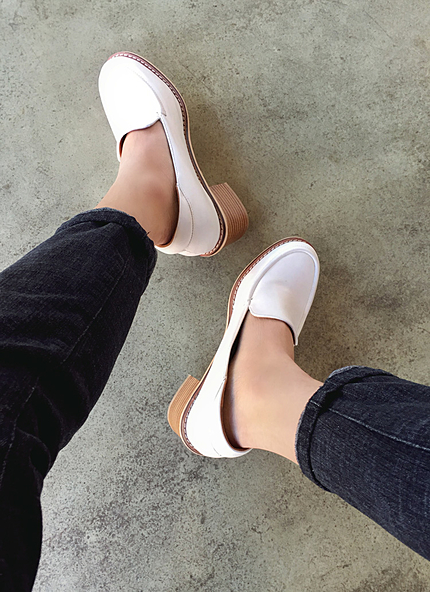 ウッド調ソールプレーントゥローファー・全2色・s43530