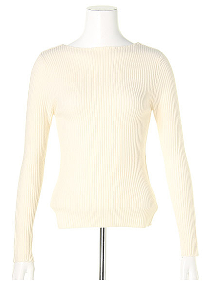 スカラップリブニットTOPS