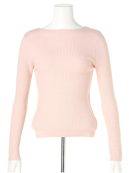 スカラップリブニットTOPS