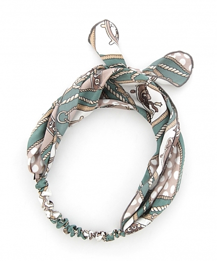 スカーフガラヘアバンド