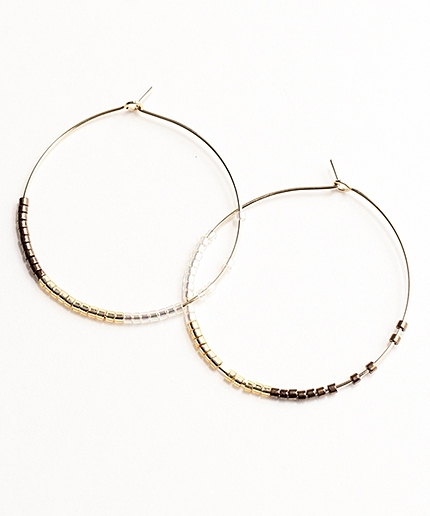 プチビーズフープピアス