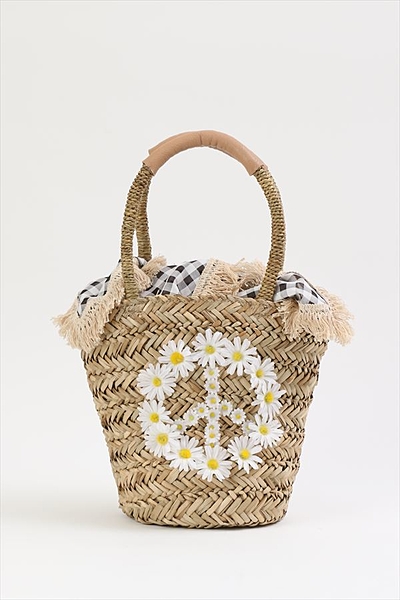 フラワーモチーフバスケット