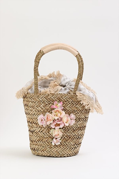 フラワーモチーフバスケット