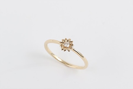 K10ダイヤデイジーリング