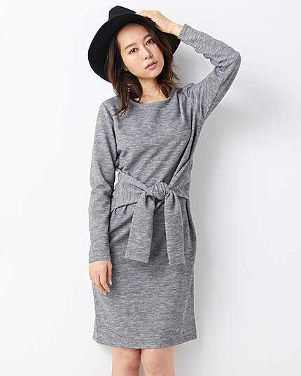 Wフェイスフェイク腰巻き／ワンピース（ＯＵＴＬＥＴ）