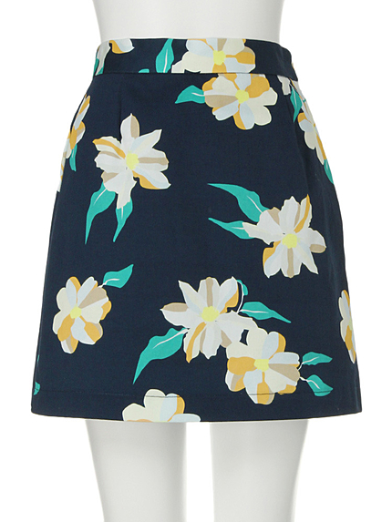 【CASUAL】safari flower ミニスカート