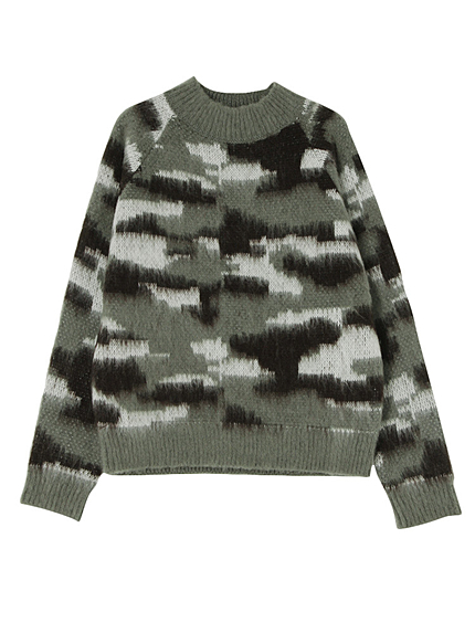 【CASUAL】ブロックカモフラニット