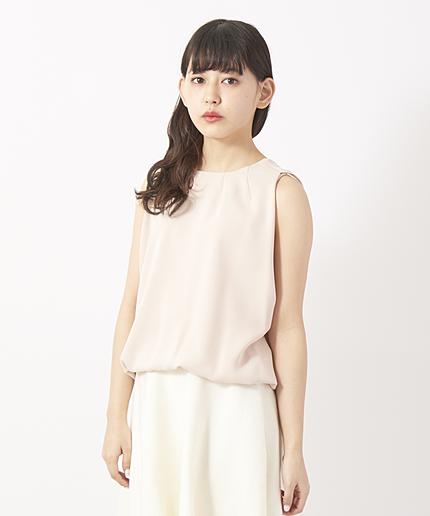 バックリボントップス