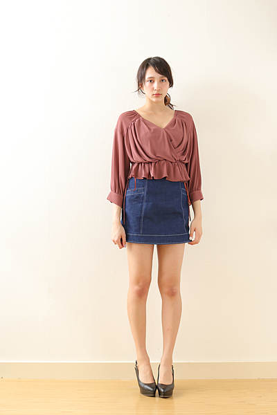台形デニムスカート