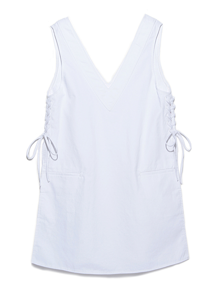 スリットデニムトップス