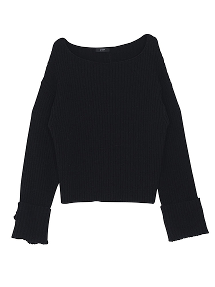 WIDE ROLLニットトップ