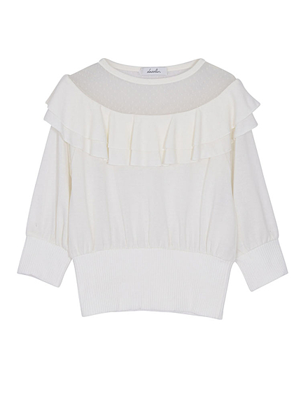 【sc】シースルーラッフルトップス