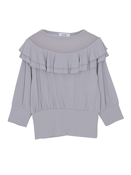 【sc】シースルーラッフルトップス