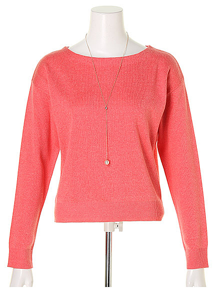 5分袖ネックレス付ハーフミラノニット(46152792)