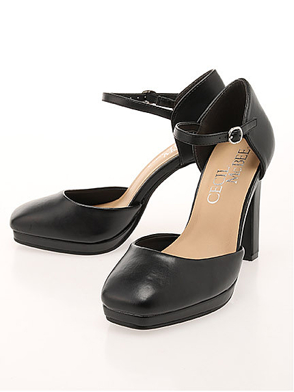 16.SS ワンストラップスクエアトゥパンプス