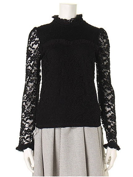 フリルスタンドレーストップス