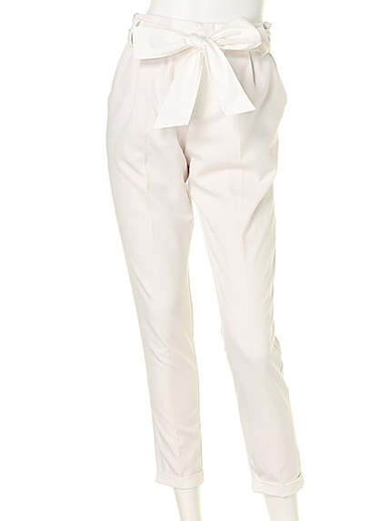 リボンセンタークリースパンツ