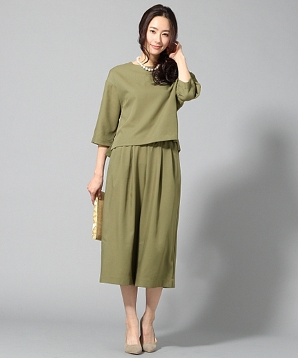 ブラウス×ガウチョセットアップ