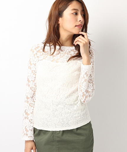 【3/4ヒルナンデス放映アイテム】レースビスチェＴ長袖