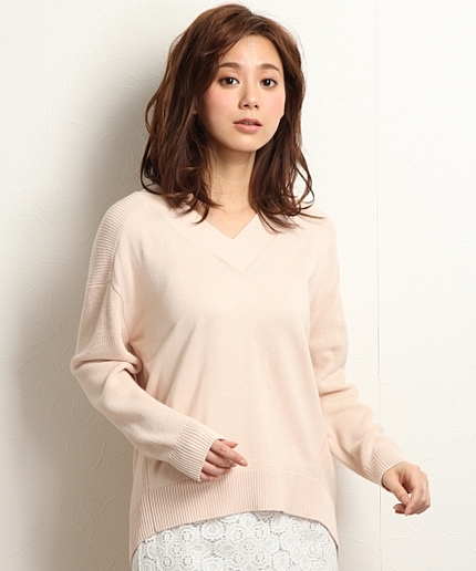 【LIMITED PRICE】フトエリＶネックニット