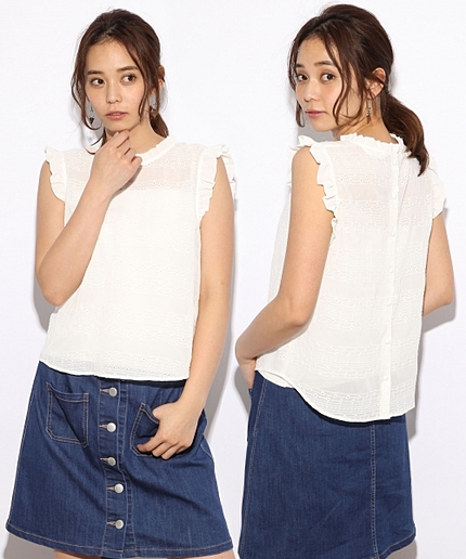 シシュウスタンドブラウス