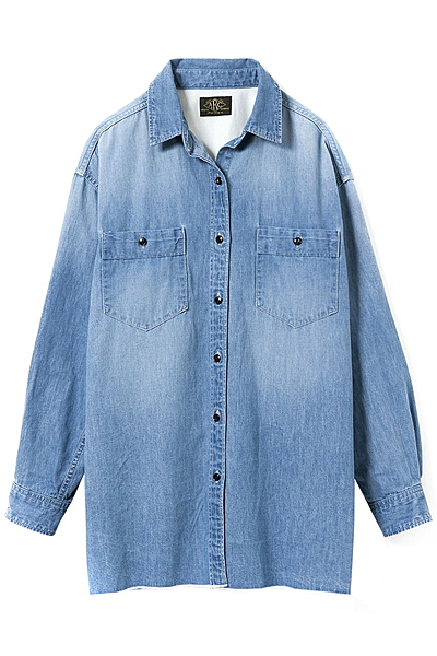 デニムワークロングシャツ