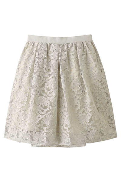 フラワー刺繍フレアスカート