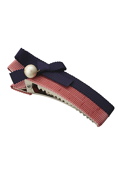 バイカラーグログランヘアクリップ