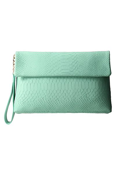 パイソン型押クラッチバッグ