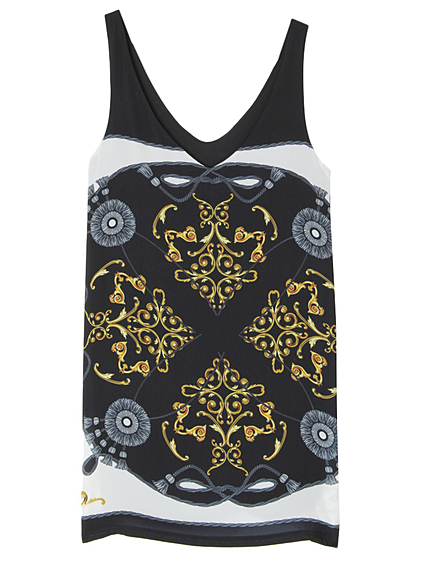 チェーンパネルプリントワンピース