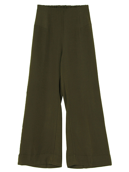 センタープレスワイドストレートパンツ