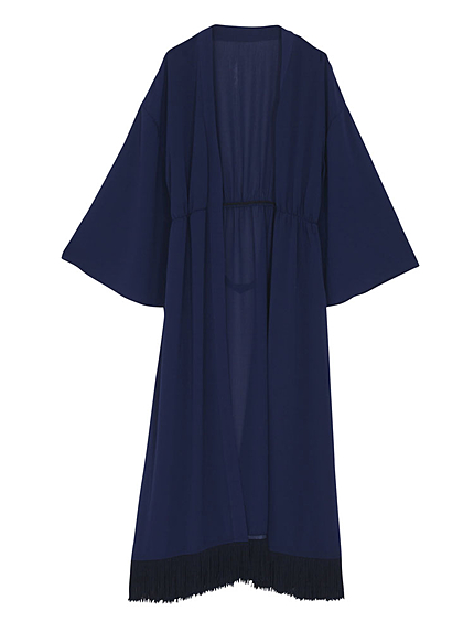 フリンジシフォンガウン