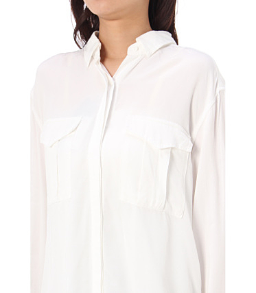 厚レーヨンミリタリー長袖シャツ