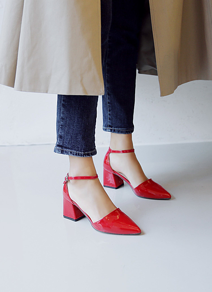 アーモンドトゥミドルヒールメリージェーンパンプス・全5色・s45666