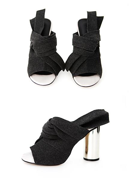 オープントゥリボンモチーフミュール・全1色・s43574