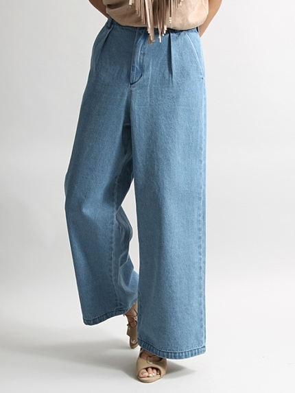 WEGO/タックワイドパンツ