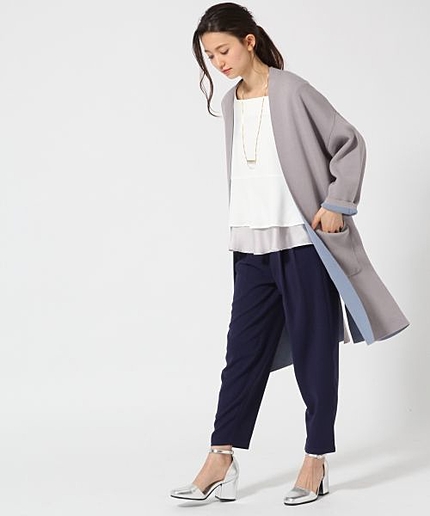 【LADIES WEB先行予約】Ｗフェイスロングコーディガン