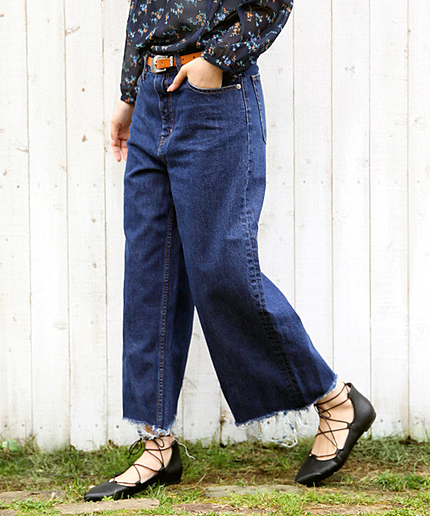 CONEデニムワイドクロップドパンツ