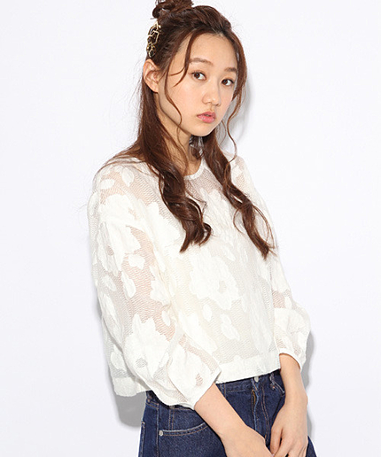 オパールレースブラウス