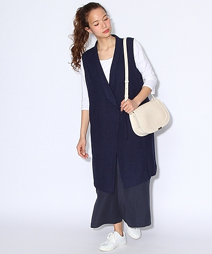 リネン混ラップジレ