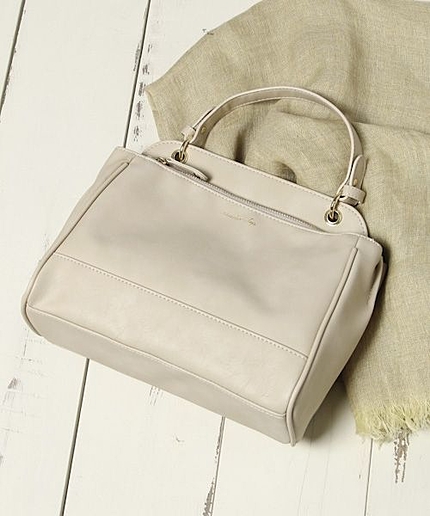 ソフトフェイクレザー2WAYボストンバッグ